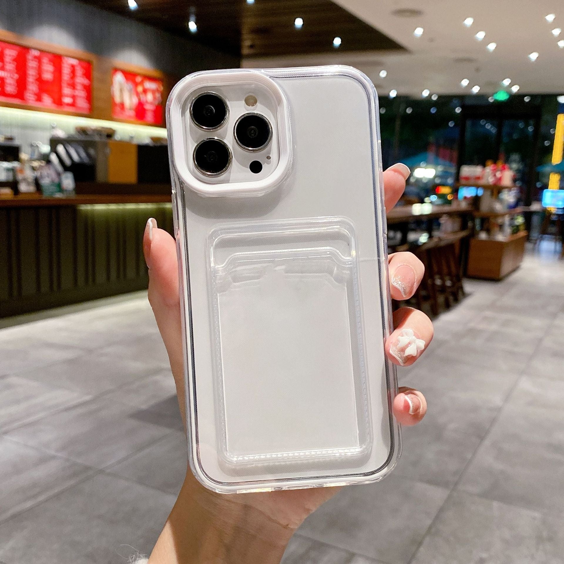 Simple Transparent Card Insert Phone Case