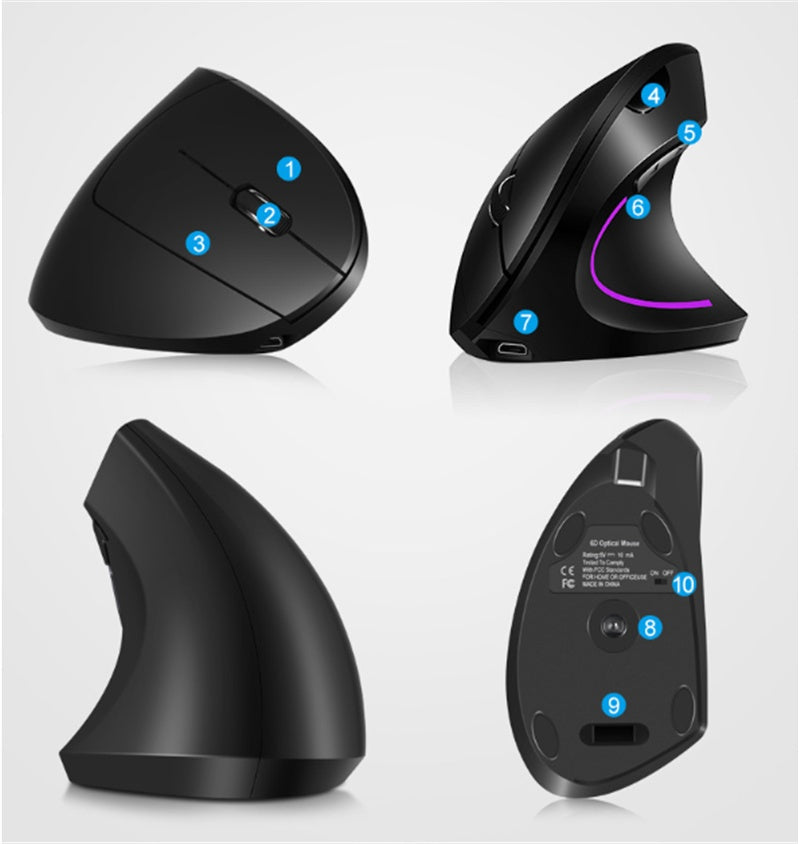 Vertical USB Wireless Gaming Mouse