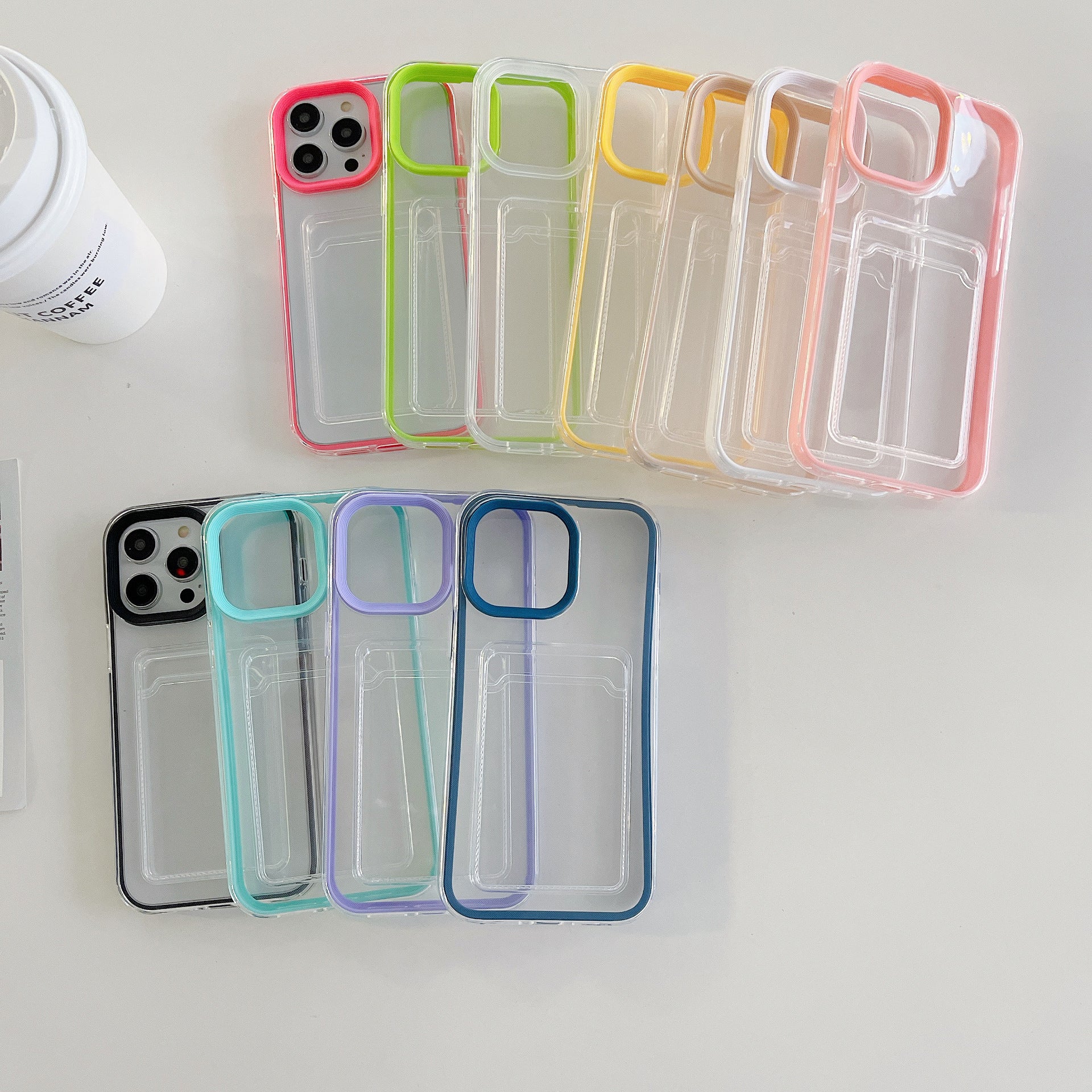 Simple Transparent Card Insert Phone Case