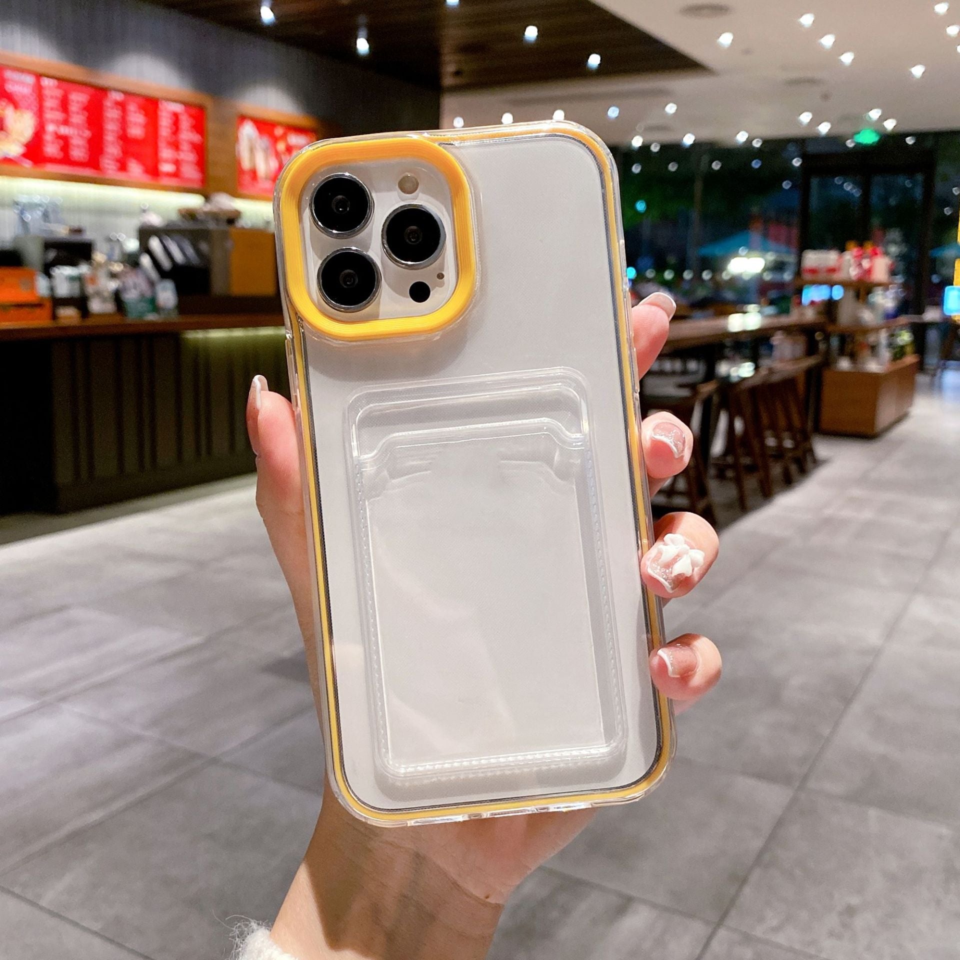 Simple Transparent Card Insert Phone Case