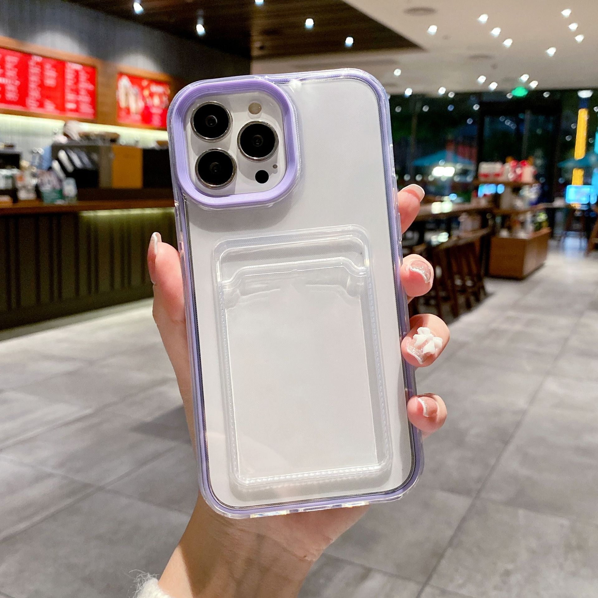 Simple Transparent Card Insert Phone Case