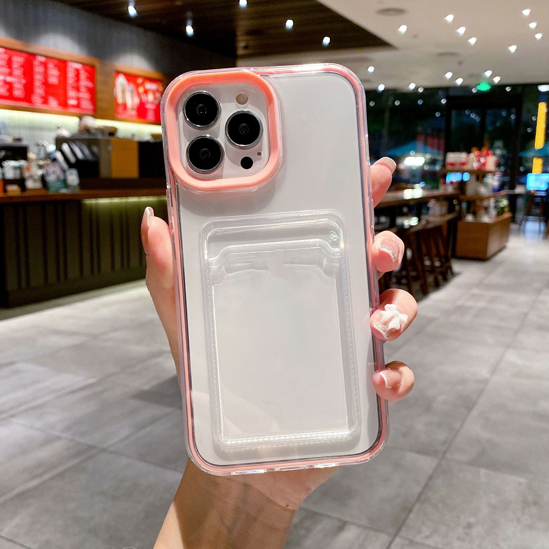 Simple Transparent Card Insert Phone Case