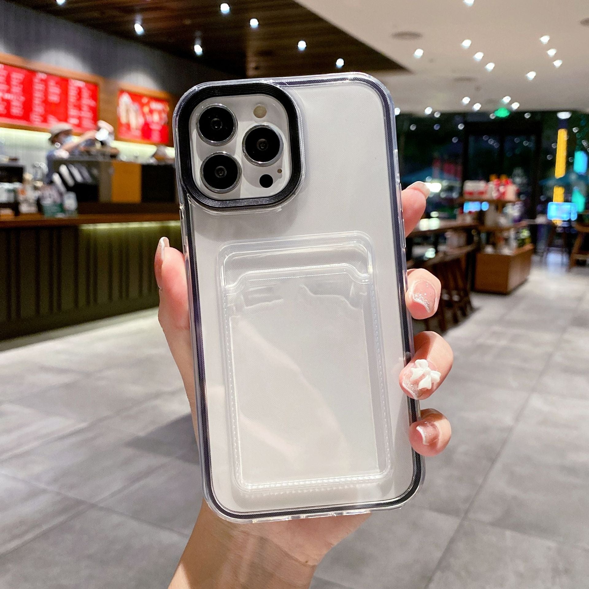 Simple Transparent Card Insert Phone Case