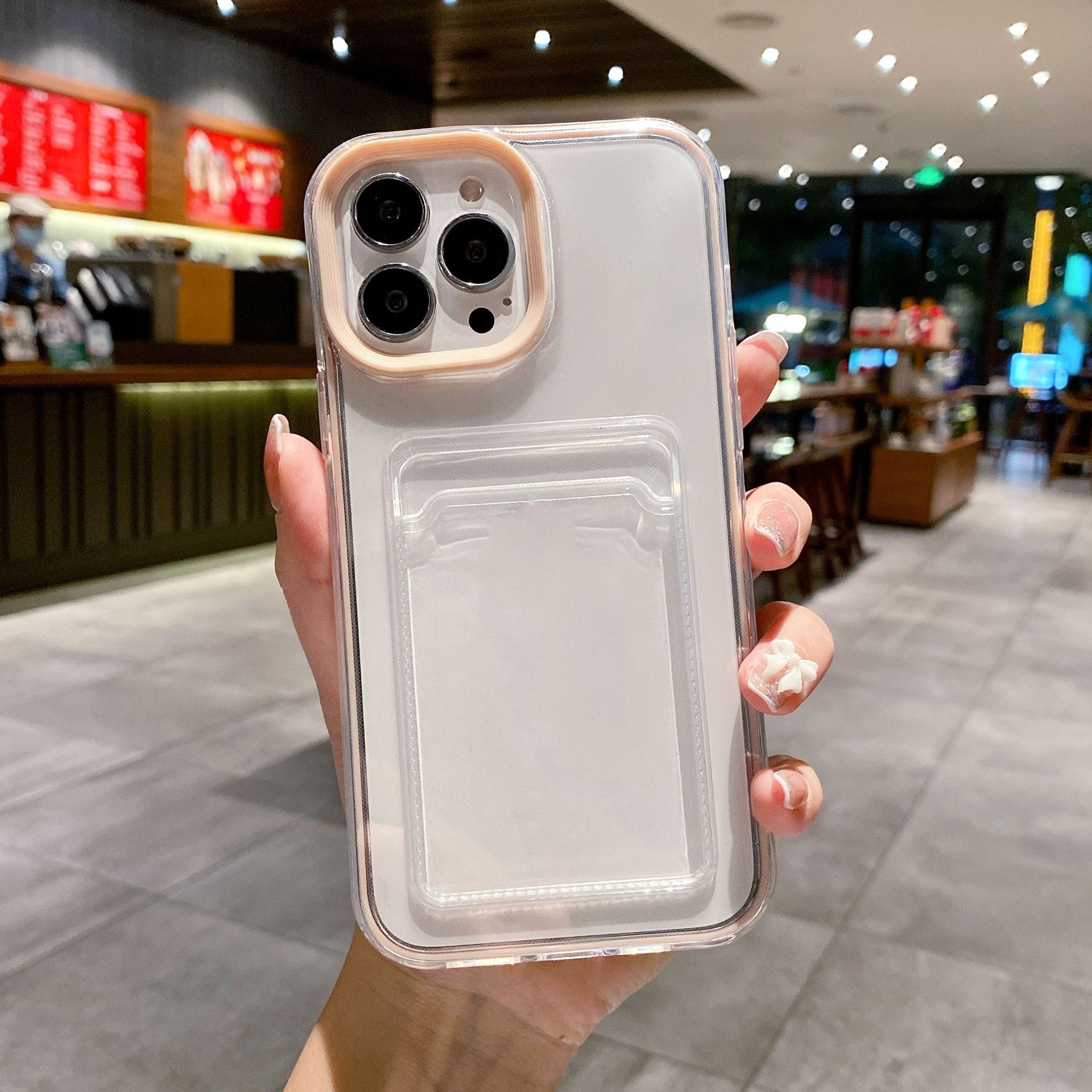 Simple Transparent Card Insert Phone Case