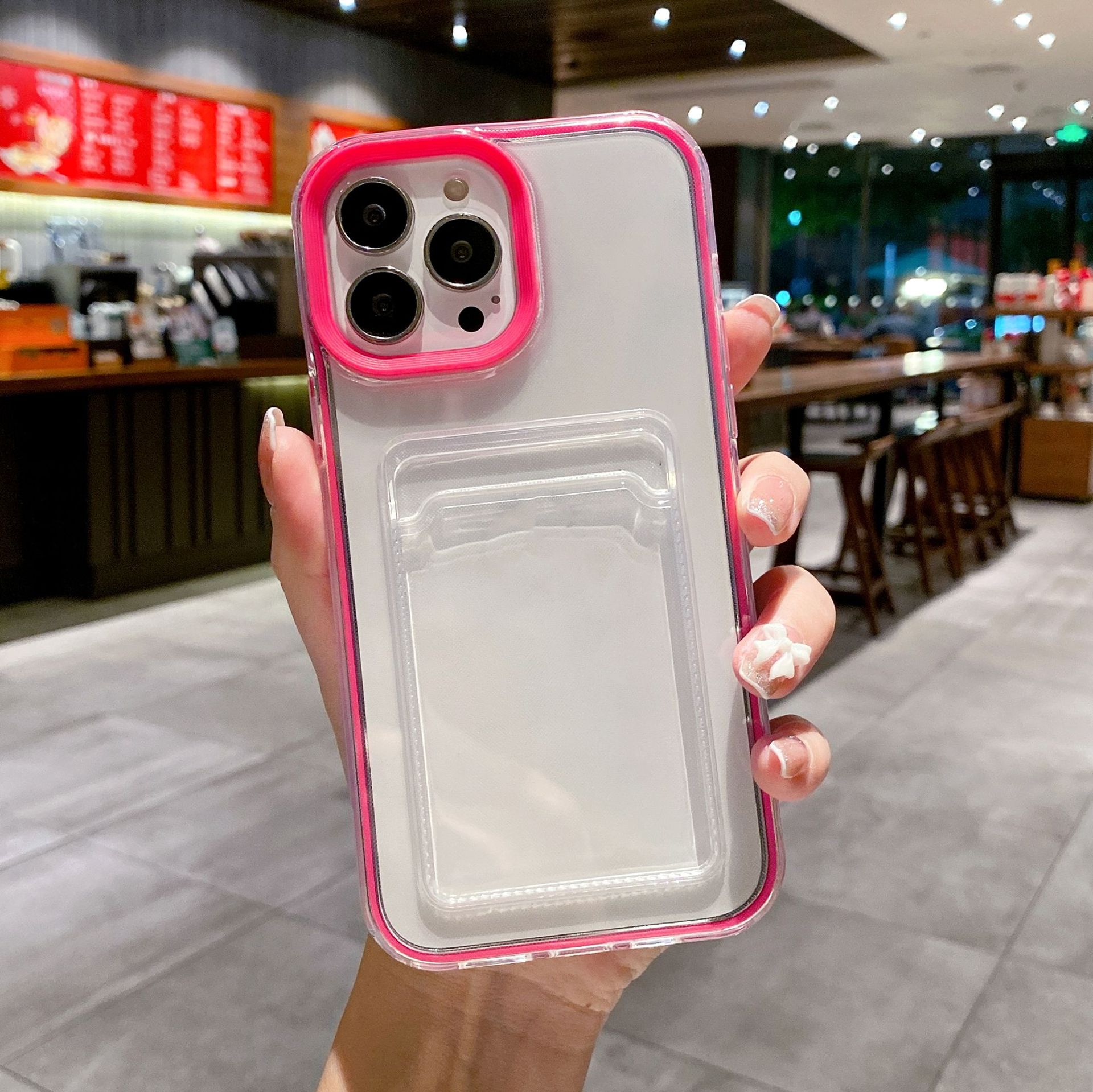 Simple Transparent Card Insert Phone Case