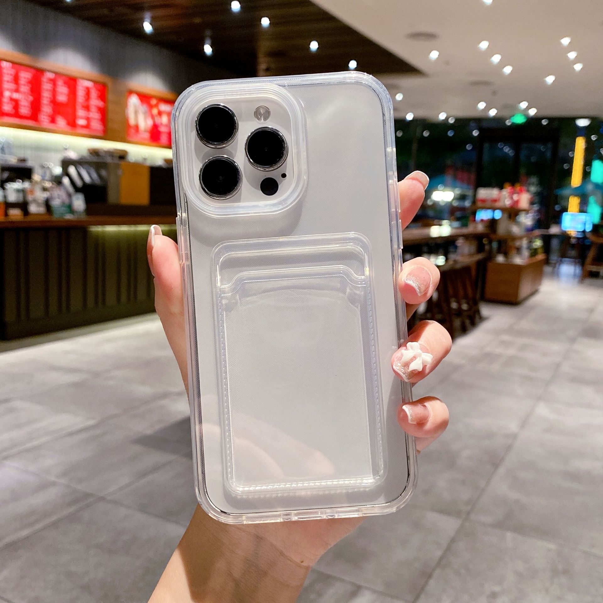 Simple Transparent Card Insert Phone Case